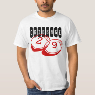 T-shirts o jogador 29 indescritíveis do cribbage entrega a