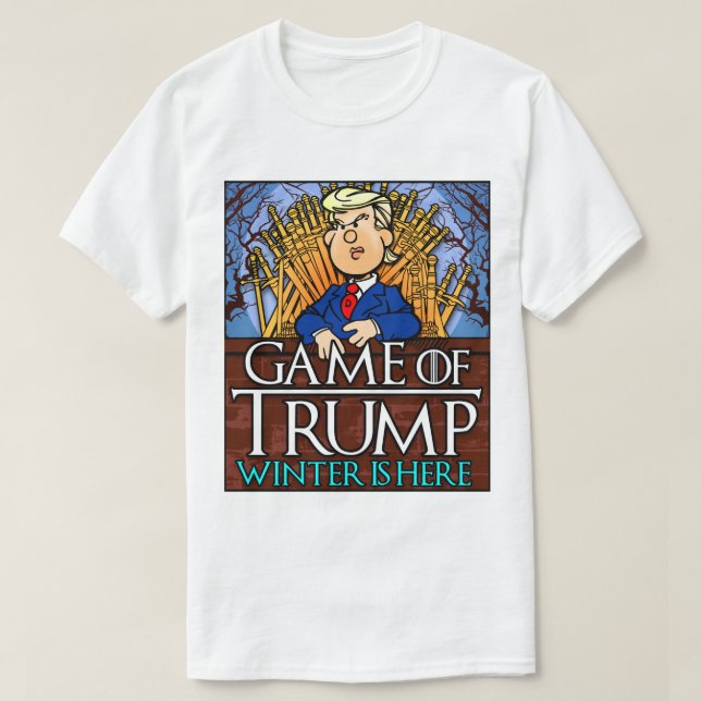 T-shirts O jogo de Trump Winter está aqui (Frente do Design)