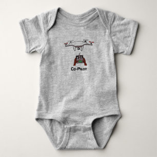 T-shirts O jumpsuit do onsie do bebê do copiloto do zangã