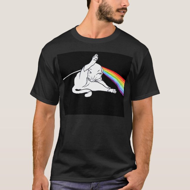 T-shirts o lado escuro do gato (Frente)