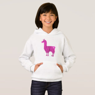 T-shirts O lama peludo cor-de-rosa caçoa o Hoodie