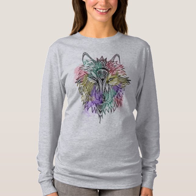 T-shirts O lobo solitário (Frente)