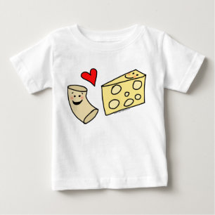 T-shirts O Mac ama o queijo, macarrão bonito engraçado +