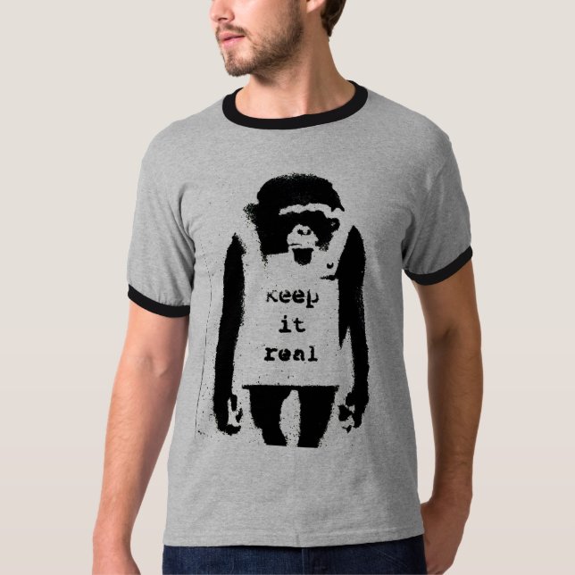 T-shirts O MACACO DIZ MANTEM-NO real (Frente)