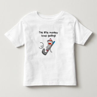 T-shirts O macaco pequeno ama Golfing