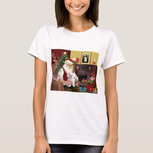 T-shirts O Maltês do Papai Noel (Frente)