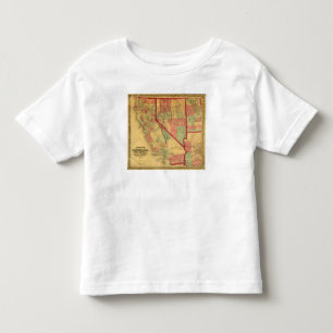 T-shirts O mapa de Bancroft de Califórnia, Nevada, Utá