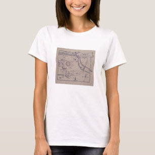 T-shirts O mapa de Peter Pan de jardins de Kensington