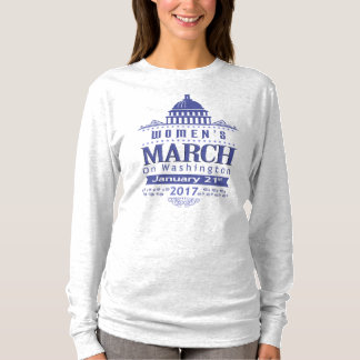 T-shirts O março de milhão mulheres no cinza azul de