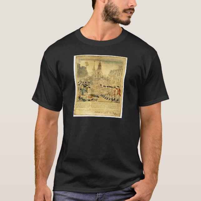 T-shirts O massacre de Boston por Paul Revere (Frente)