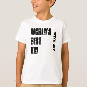 T-shirts O melhor miúdo W1538 preto e branco conhecido