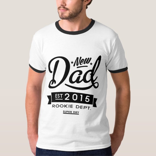 T-shirts O melhor novo papai 2015 (Frente)