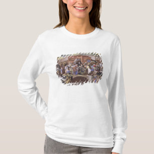 T-shirts O mercado de peixes em Les Halles, c.1660