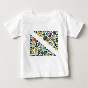 T-shirts O mergulhador de Scubadorable embandeira para