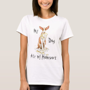T-shirts O Meu Hound Ibizan Comeu O Meu Trabalho De Casa