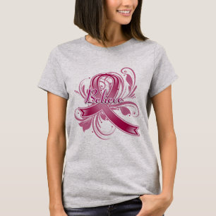 T-shirts O mieloma múltiplo acredita a fita do Flourish
