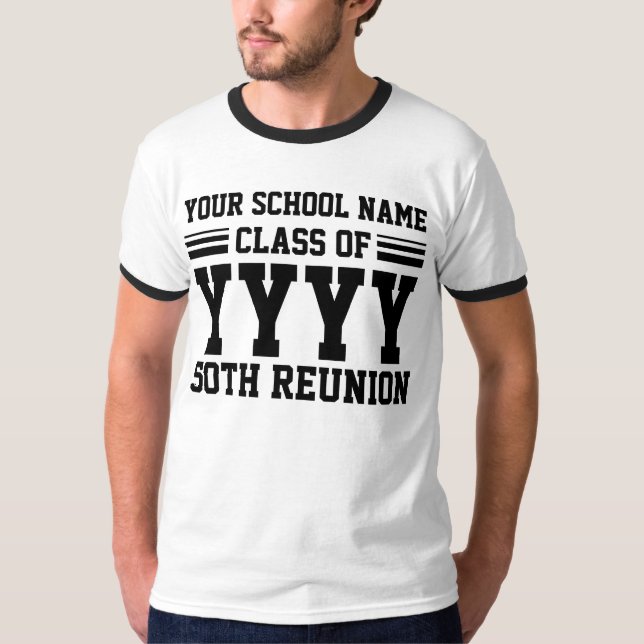 T-shirts O modelo da reunião de classe (Frente)