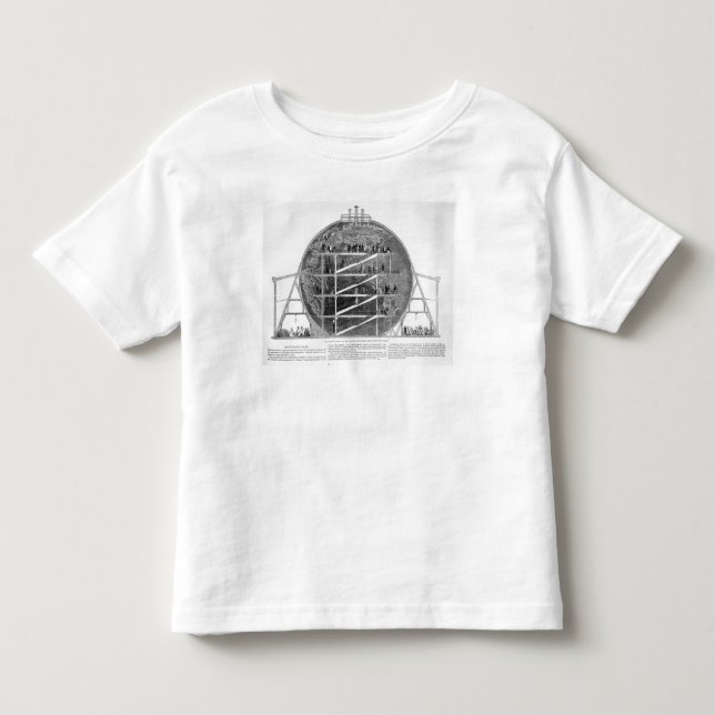 T-shirts O modelo da terra, 1851 de Wyld (Frente)