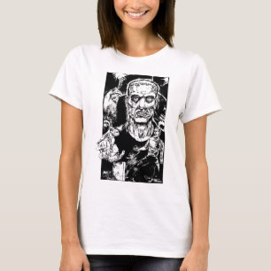 T-shirts O monstro escapa as meninas T