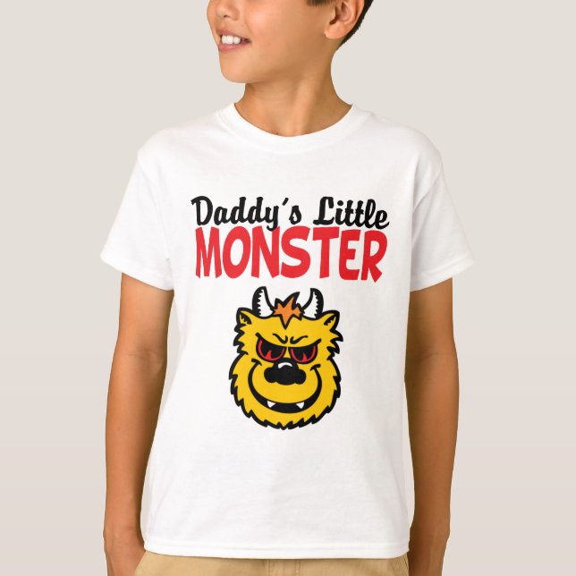 T-shirts O monstro pequeno do pai (Frente)