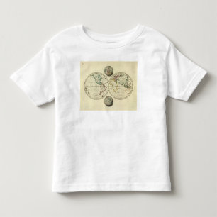 T-shirts O mundo com limites continentais