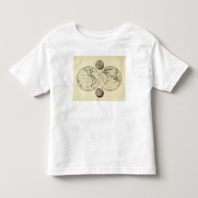 T-shirts O mundo com limites continentais (Frente)