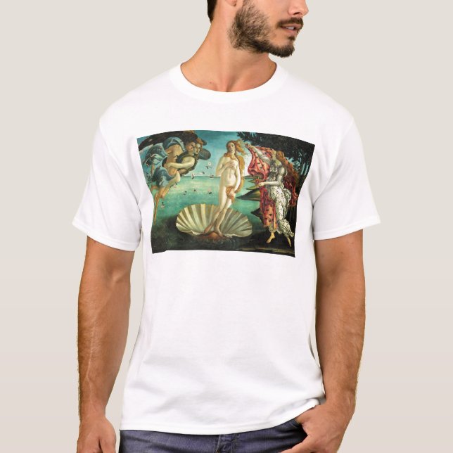 T-shirts O nascimento de Venus por Sandro Botticelli (Frente)