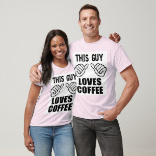 T-shirts O Natal engraçado esta cara ama o café