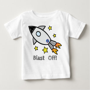 T-shirts O navio bonito de Rocket sopra fora a mão tirada