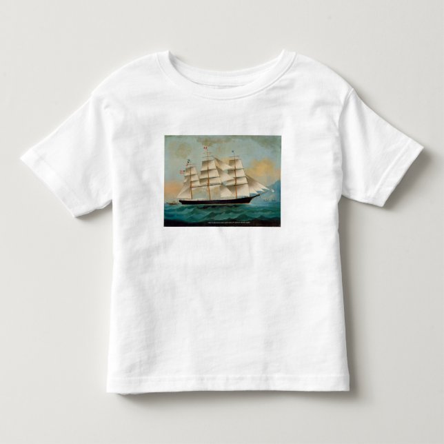 T-shirts O navio Fleetwing, baía de Hong Kong (Frente)