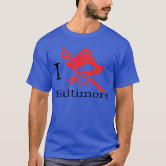 T-shirts O ninho dos piratas, eu amo Baltimore