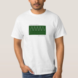 T-shirts O Normal é apenas um ajuste em um osciloscópio