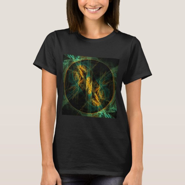 T-shirts O Olho da Arte Abstrato da Selva (Frente)