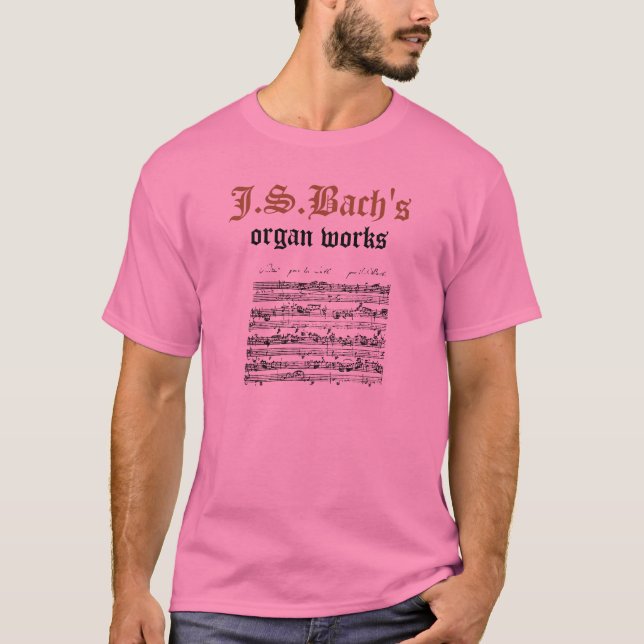 T-shirts O órgão de J.S.Bach trabalha a versão 2 (Frente)