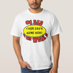 T-shirts O pai #1 no mundo personaliza o dia dos pais