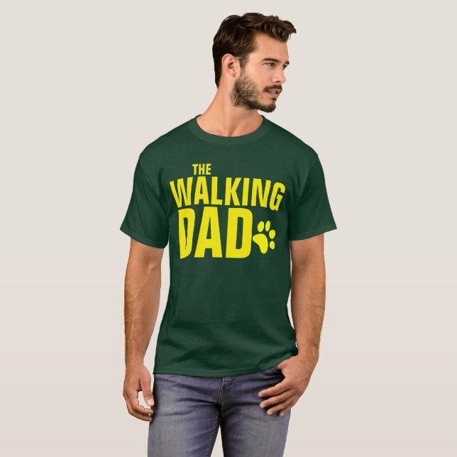 T-shirts O pai de passeio do cão (Frente Completa)