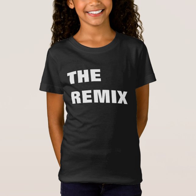 T-shirts O pai & mim das mamães das meninas do Remix Spawn (Frente)