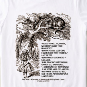 T-shirts O país das maravilhas que maneira eu devo ir