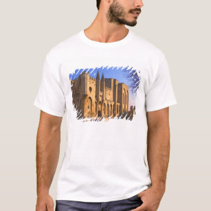 T-shirts O Palácio do Papa em Avignon com pessoas