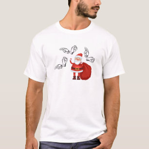T-shirts O papai noel diz Ho Ho Ho no ASL