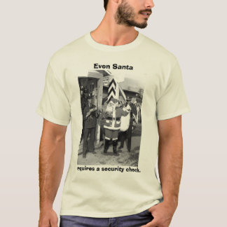 T-shirts o papai noel, mesmo papai noel, exige uma