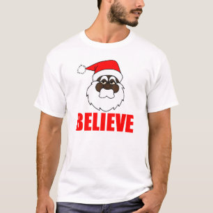 T-shirts O papai noel preto, acredita