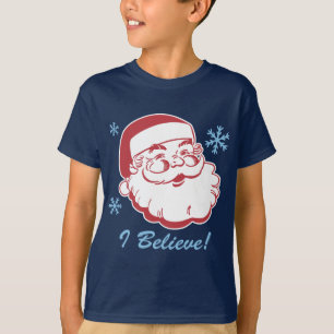 T-shirts O papai noel retro acredita