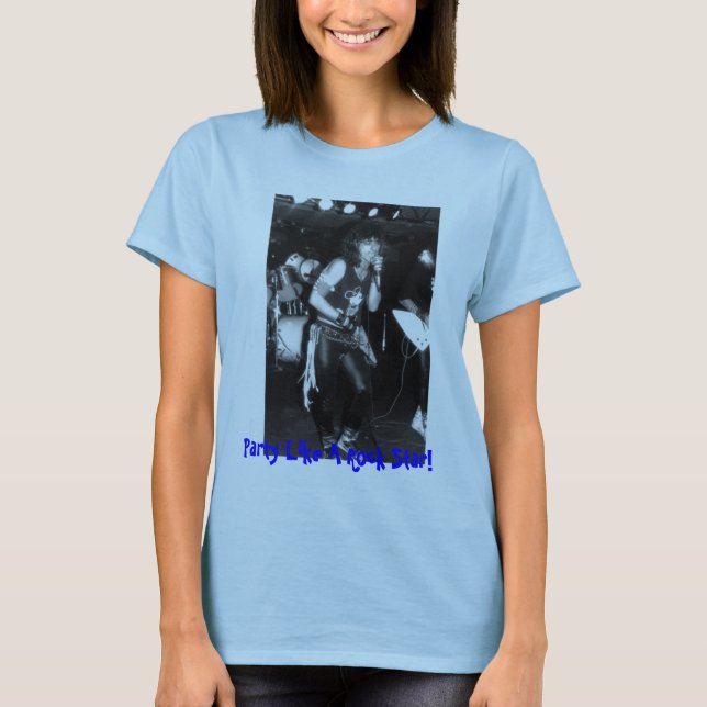 T-shirts O partido gosta de uma estrela do rock! (Frente)