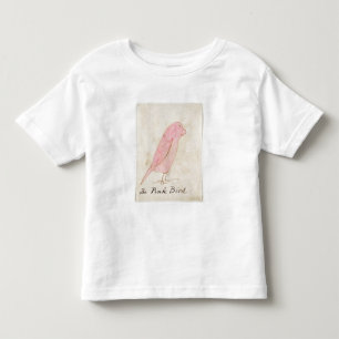 T-shirts O pássaro cor-de-rosa, 'de dezesseis desenhos do