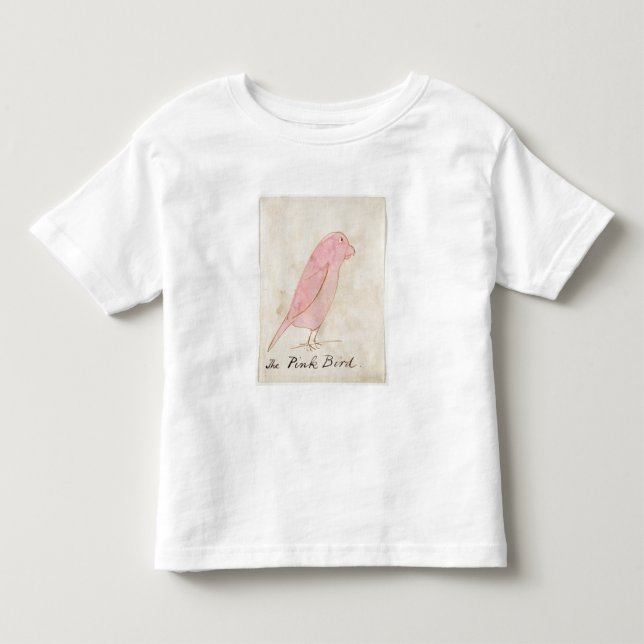 T-shirts O pássaro cor-de-rosa, 'de dezesseis desenhos do (Frente)