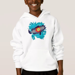 T-shirts O peixe baixo da bandeira de Colorado caçoa o