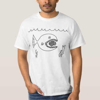 T-shirts O peixe come o cérebro