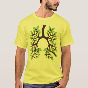 T-shirts O pense verde respira o verde