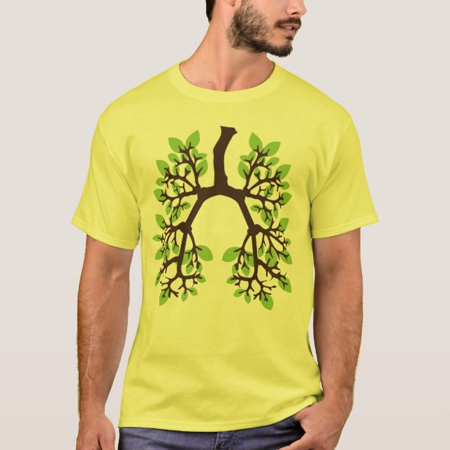 T-shirts O pense verde respira o verde (Frente)